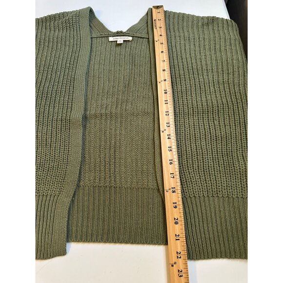 Indigo Thread Co. Olive Green Open-Front Knit Cardigan Cotton Blend size 3X NWOT - Picture 5 of 6